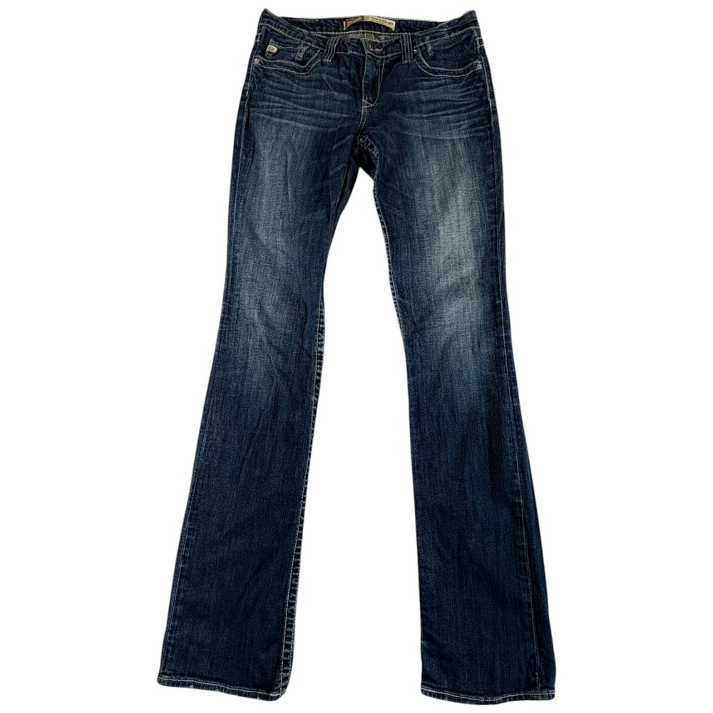Big Star Casey K Slim Bootcut Jeans Womens 30XXL Dark Wash Low Rise Y2K Western